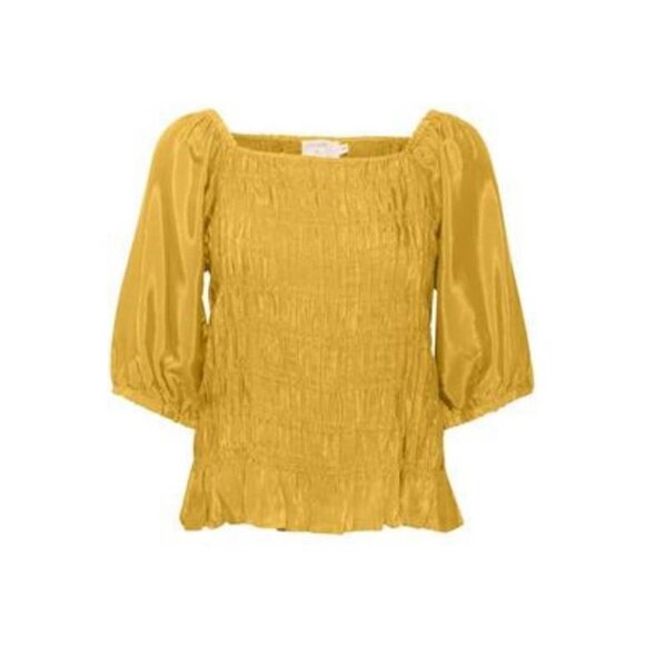 NWT CREAM Yellow Almas Blouse - Picture 11 of 11